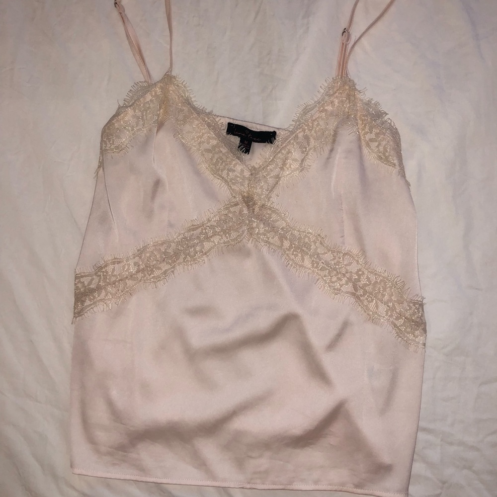 Love Tree silk + lace tank top